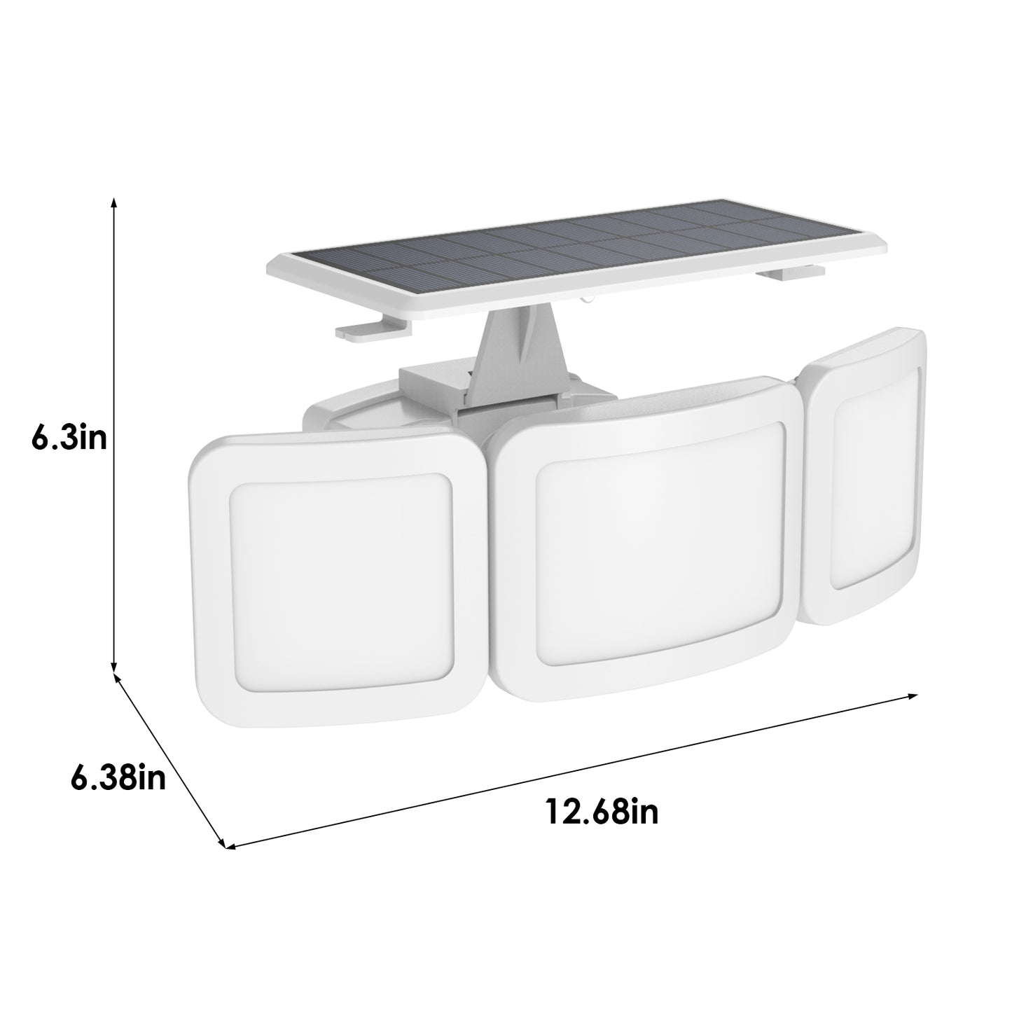 Vesra Guard 3000 Lumen Triple Head Solar Outdoor LED Security Light